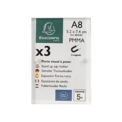 Exacompta - Porte-visuel fermeture magnétique - A8 - double face
