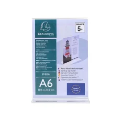 Exacompta - Présentoir porte-visuel droit - A6 vertical