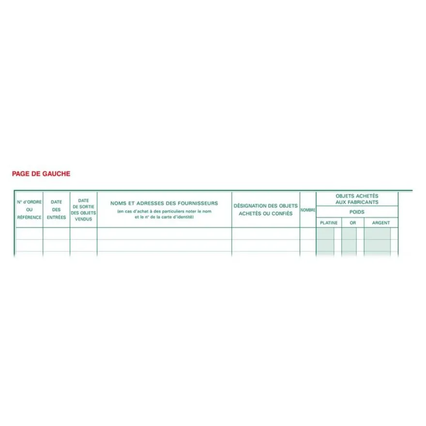 Exacompta - Registre Bijoutiers magasiniers - 21,3 x 27 cm - 200 pages