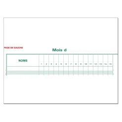 Exacompta - Registre de pointage - 40 x 24 cm - 80 pages