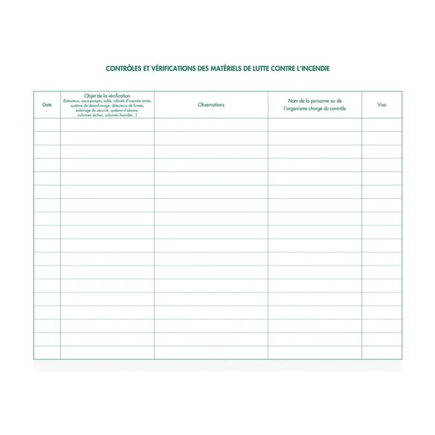 Exacompta - Registre de sécurité ERP - 32 pages - 24 x 32 cm