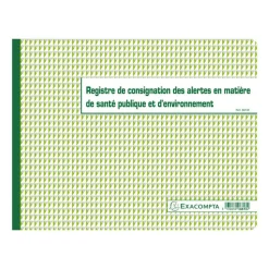 Exacompta - Registre des alertes de santé publique et de l'environnement - A4
