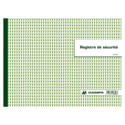 Exacompta - Registre des contrôles de santé et de sécurité au travail - 24 x 32 cm