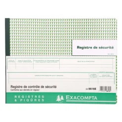 Exacompta - Registre des contrôles de santé et de sécurité au travail - 24 x 32 cm