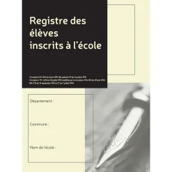 Exacompta - Registre des élèves inscrits à l'école - 5 fiches annuelles - A4