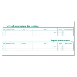 Exacompta - Registre des recettes/achats pour auto-entrepreneurs - 24 x 32 cm