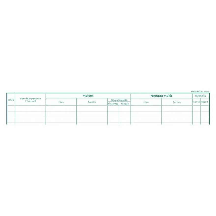 Exacompta - Registre des visites - 25 x 32 cm - 80 pages