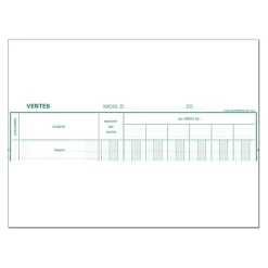 Exacompta - Registre des ventes - 7 colonnes - 32 x 25 cm - 80 pages