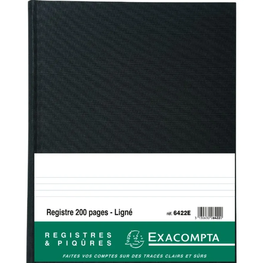 Exacompta - Registre ligné folioté - 32 x 25 cm - 200 pages