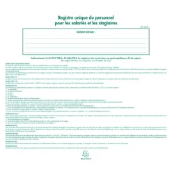Exacompta - Registre unique du personnel - 27 x 32 cm - 100 pages