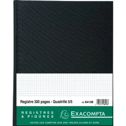 Exacompta - Registre 5x5 folioté - 32 x 25 cm - 300 pages