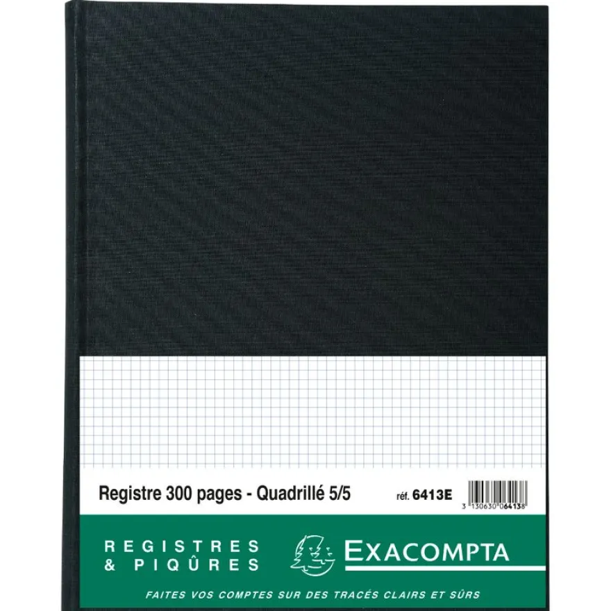 Exacompta - Registre 5x5 folioté - 32 x 25 cm - 300 pages