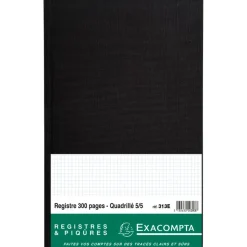 Exacompta - Registre 5x5 folioté - 36 x 22,5 cm - 300 pages