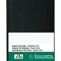 Exacompta - Registre 5x5 folioté - 29,7 x 21 cm - 500 pages