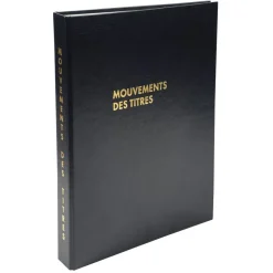 Exacompta - Reliure registre Mouvement de titres - 32 x 24 cm - 4 anneaux avec recharge de 100 feuillets