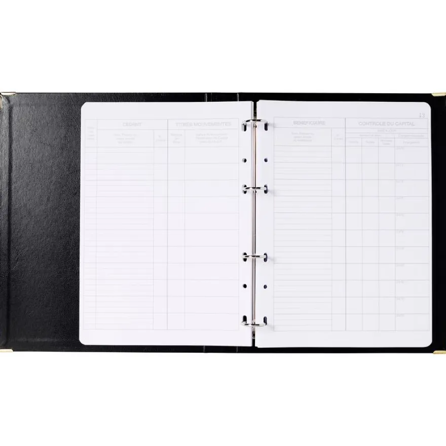 Exacompta - Reliure registre Mouvements des titres - 32 x 26 cm - 4 anneaux avec recharge 100 feuillets