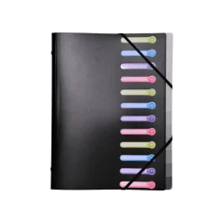 Exacompta - Trieur polypro 12 positions - noir