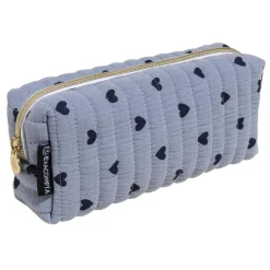 Exacompta - Trousse rectangle Coeurs coton couleurs assorties