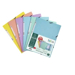 Exacompta Aquarel - 6 Chemises à rabats - A4 - couleurs assorties
