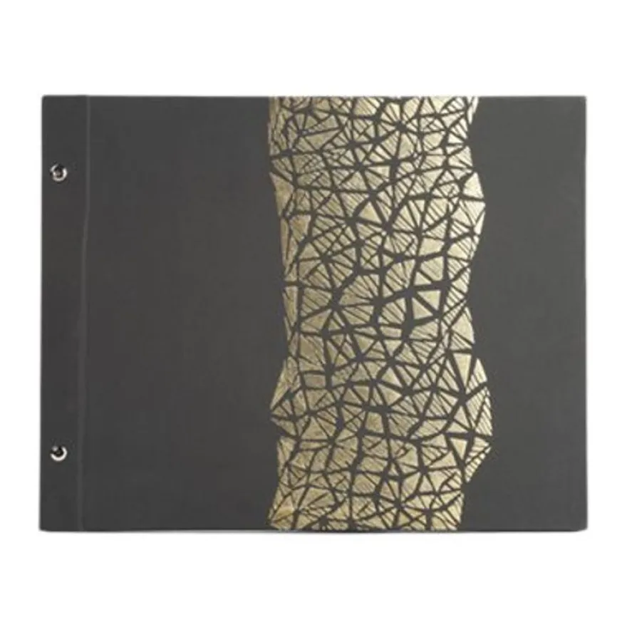 Exacompta Aramy - Album photos 37 x 29 cm - 40 pages - noir/or