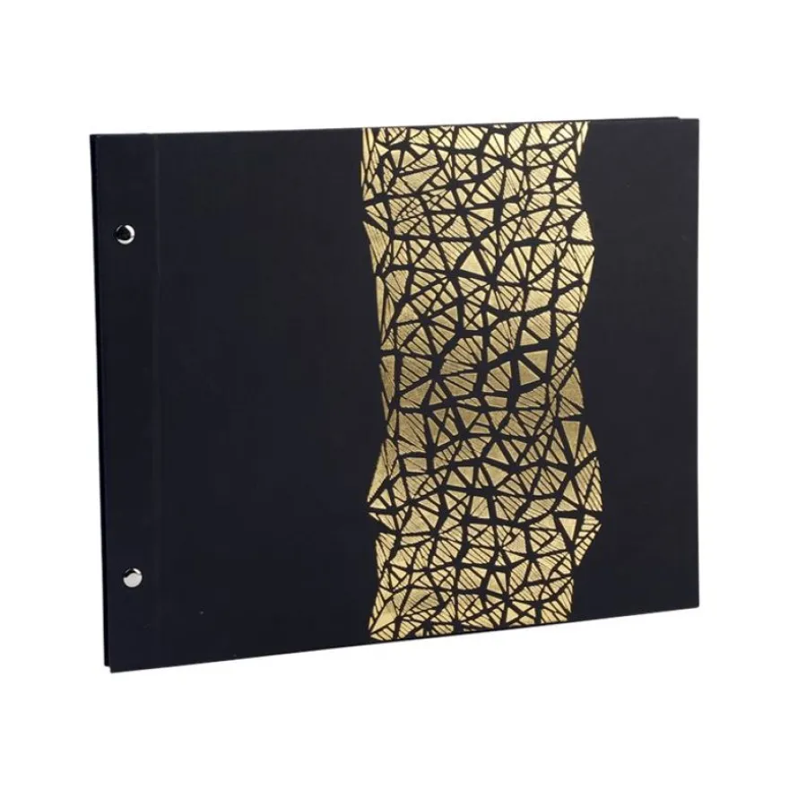 Exacompta Aramy - Album photos 37 x 29 cm - 40 pages - noir/or