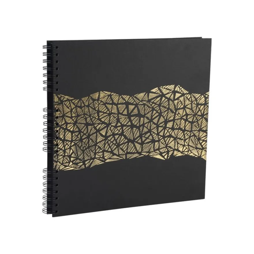 Exacompta Aramy - Album photos 32 x 32 cm - 60 pages - noir/or
