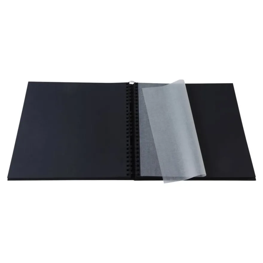 Exacompta Aramy - Album photos 32 x 32 cm - 60 pages - noir/or