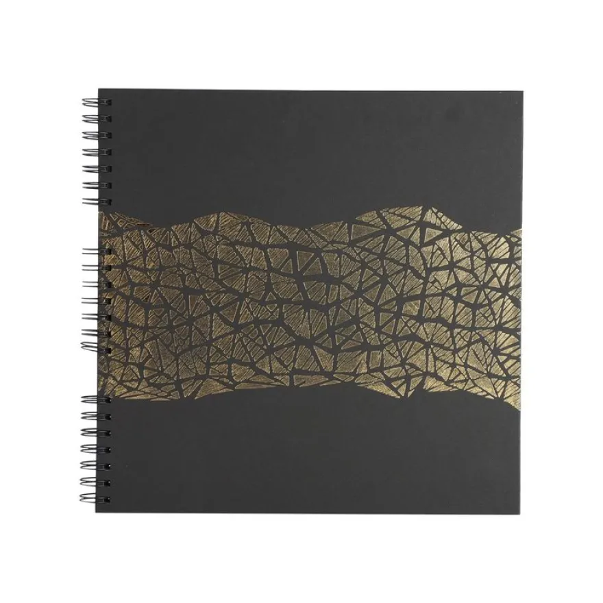 Exacompta Aramy - Album photos 32 x 32 cm - 60 pages - noir/or