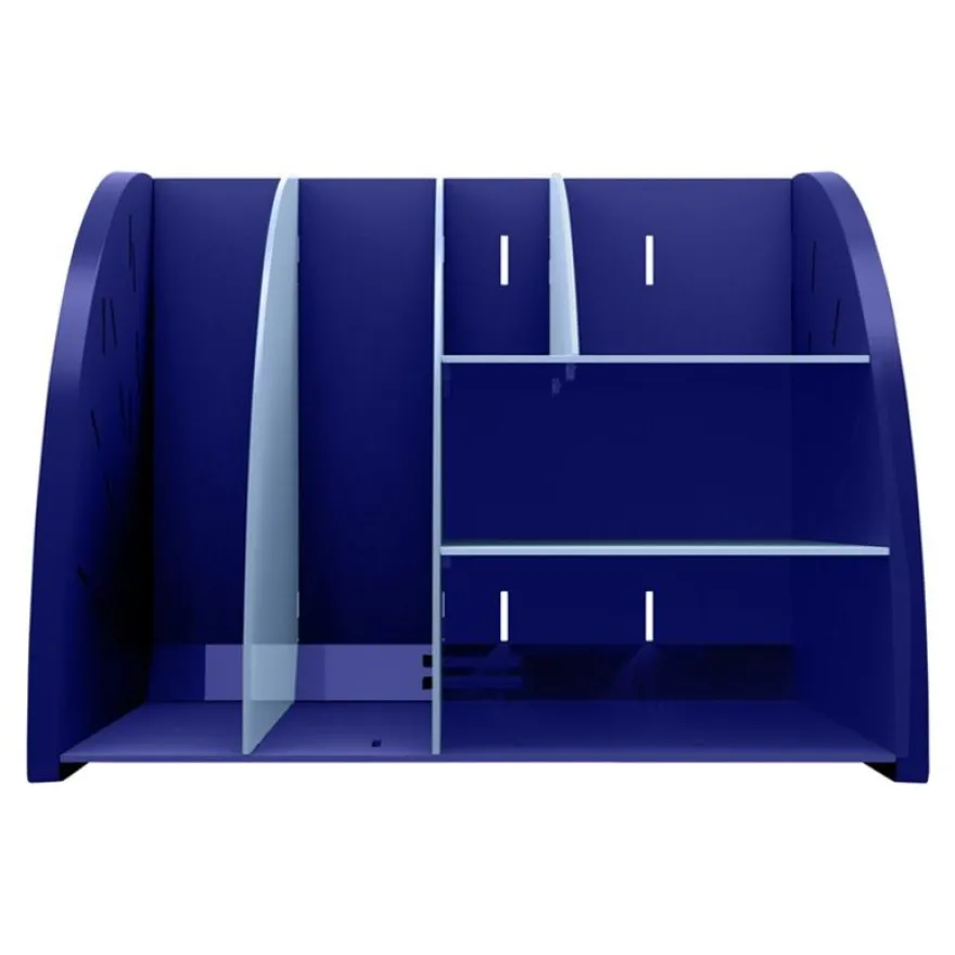 Exacompta Bee Blue - Organiseur de bureau 6 compartiments - bleu