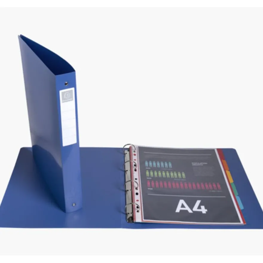 Exacompta BeeBlue - Classeur souple 4 anneaux - Dos 40 mm - A4 maxi - pour 275 feuilles - disponible dans différentes couleurs