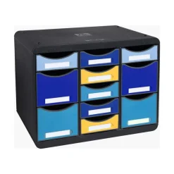 Exacompta Beeblue - Module de classement 11 tiroirs - couleurs assorties