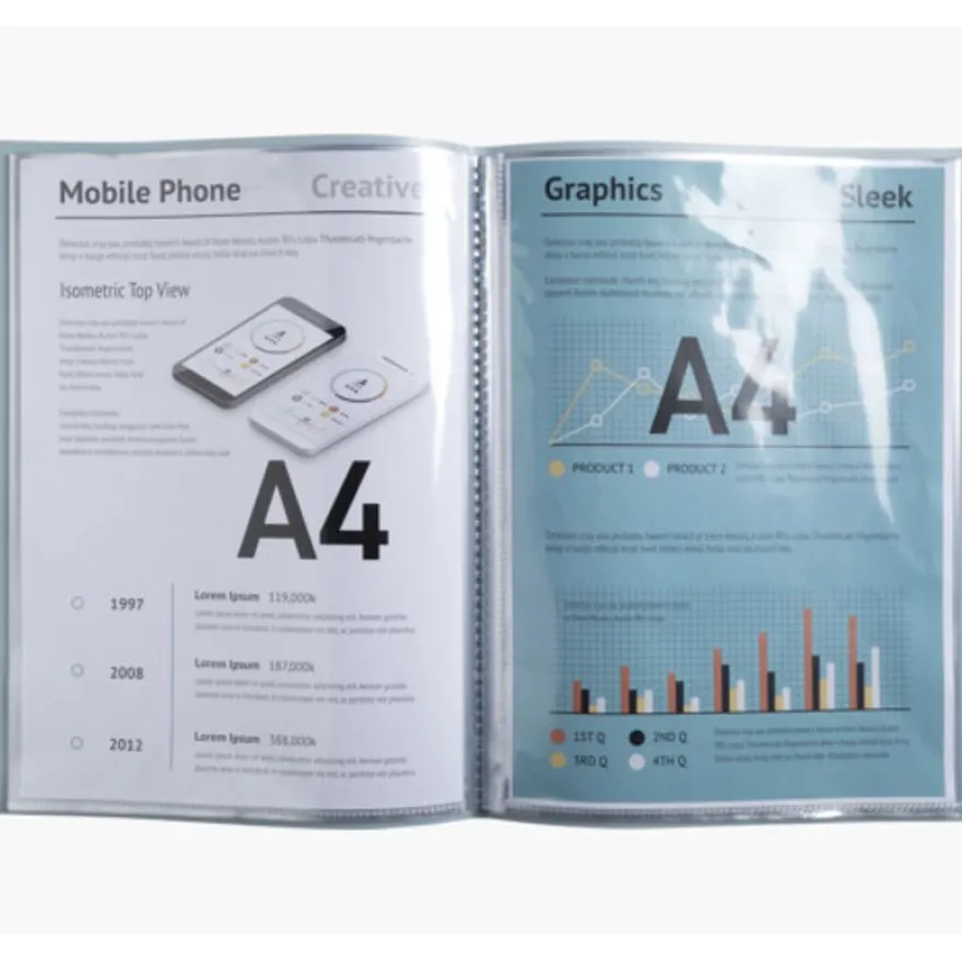 Exacompta BeeBlue - Porte vues - 60 vues - A4 - disponible dans différentes couleurs