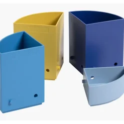 Exacompta BeeBlue - Pot à crayons modulable - 4 compartiments - couleurs assorties