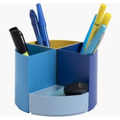 Exacompta BeeBlue - Pot à crayons modulable - 4 compartiments - couleurs assorties