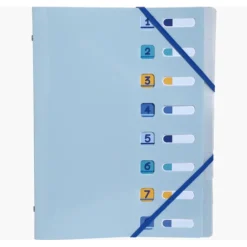 Exacompta BeeBlue - Trieur polypro recyclé 8 positions - A4 - disponible dans différentes couleurs
