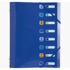 Exacompta BeeBlue - Trieur polypro recyclé 8 positions - A4 - disponible dans différentes couleurs
