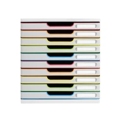 Exacompta Black Office Modulo - Module de classement 10 tiroirs - blanc/arlequin