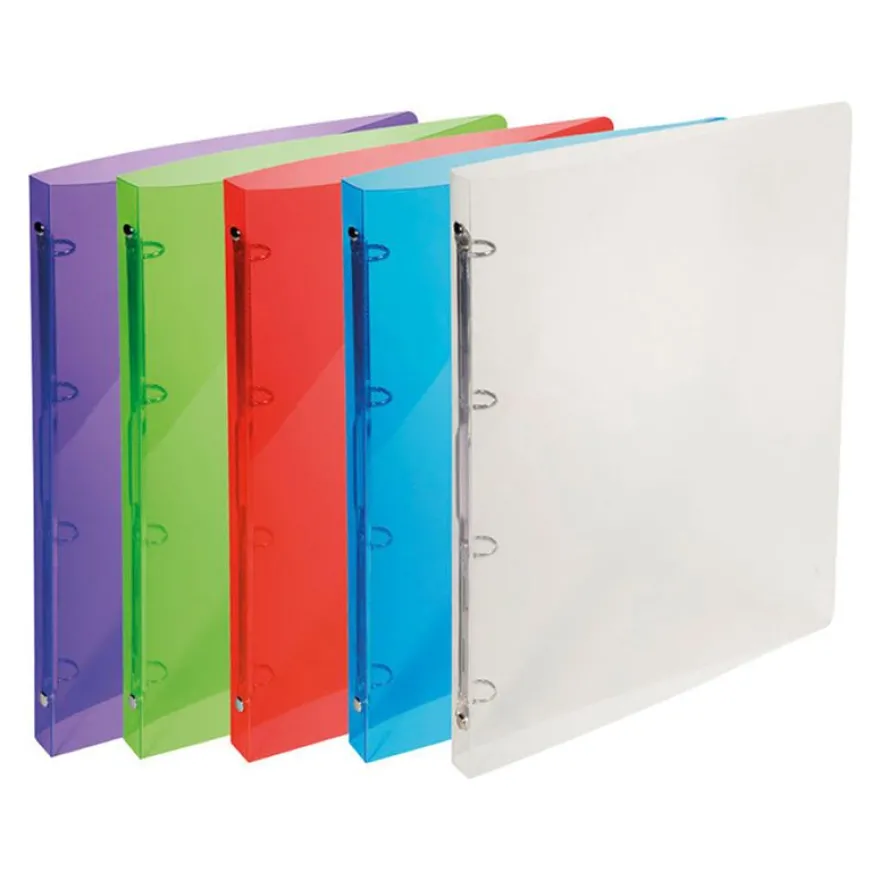 Exacompta Crystal - Classeur souple à anneaux - Dos 20 mm - A4 - pour 100 feuilles - disponible dans différentes couleurs