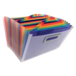 Exacompta Crystal - Trieur à soufflet 24 comp - A4 - à onglets - cristal