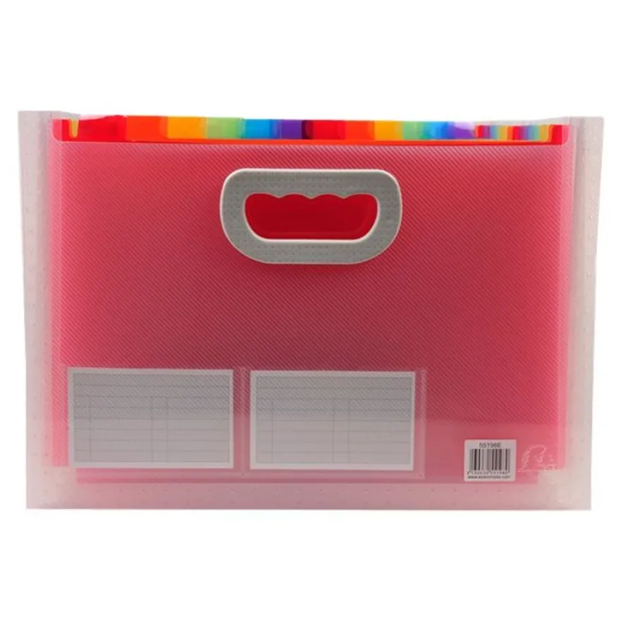 Exacompta Crystal - Trieur à soufflet 24 comp - A4 - à onglets - cristal