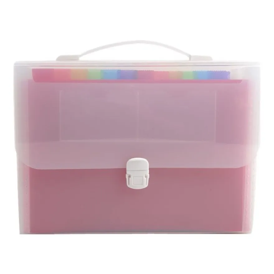 Exacompta Crystal - Valisette trieur à soufflet 24 comp - A4 - capacité : 800 feuilles - à onglets