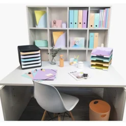 Exacompta Ecobin Aquarel - Corbeille à papier - 15L - corail
