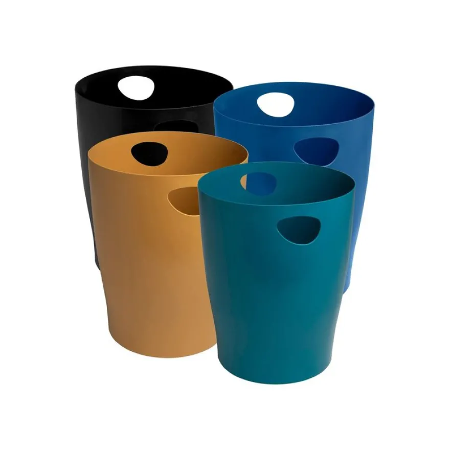 Exacompta ECOBIN NEO DECO - Corbeille à papier - 15 L - poignées - polypropylène (PP) - disponible en différents coloris