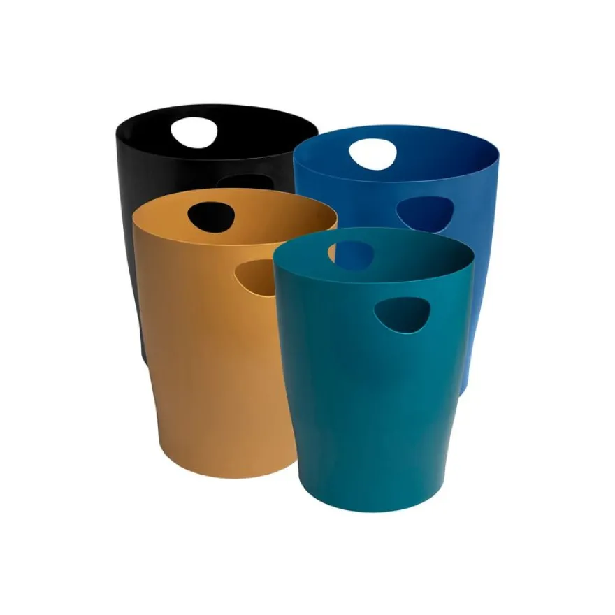 Exacompta ECOBIN NEO DECO - Corbeille à papier - 15 L - poignées - polypropylène (PP) - disponible en différents coloris
