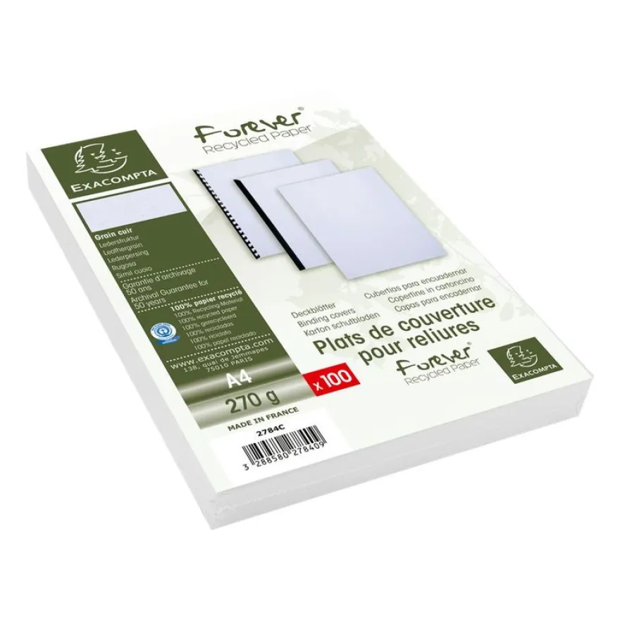 Exacompta Evercover - 100 feuilles - blanc - A4 (21 x 29,7 cm) - 270 g/m²
