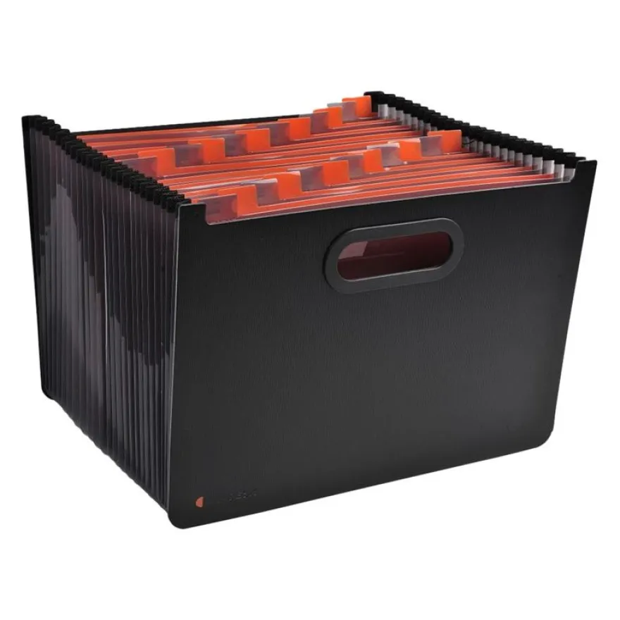 Exacompta Exactive - Classeur ménager (valisette trieur) 24 onglets - noir