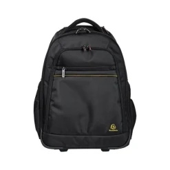 Exacompta Exactive - Sac à dos à roulettes pour ordinateur portable 15,6" - noir, orange