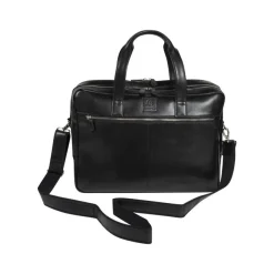 Exacompta Exactive - Sacoche pour ordinateur portable 15,6" - 2 compartiments - cuir noir