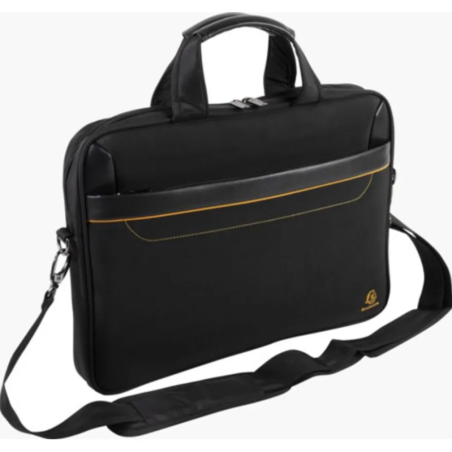 Exacompta Exactive - Sacoche pour ordinateur portable 15,6" - noir, orange