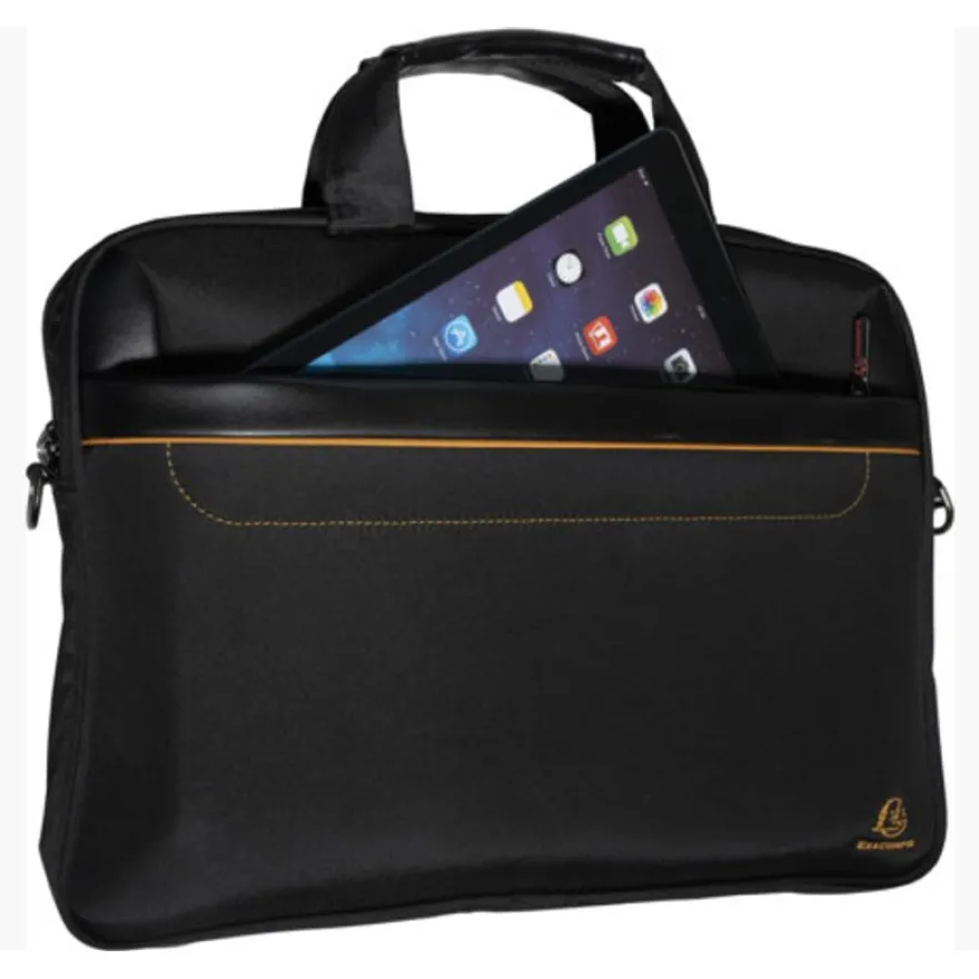 Exacompta Exactive - Sacoche pour ordinateur portable 15,6" - noir, orange